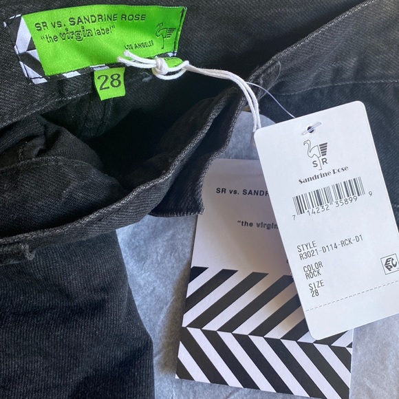 (B52) Free People x Sandrine Rose Wide Curve Leg Jeans in Rock, Size 28, NWT - Picture 10 of 13